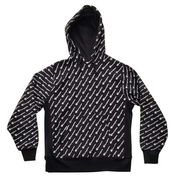 Champion All Over Print Reverse Weave VTG Hoodie Men's Size Medium - Picture 4 of 12